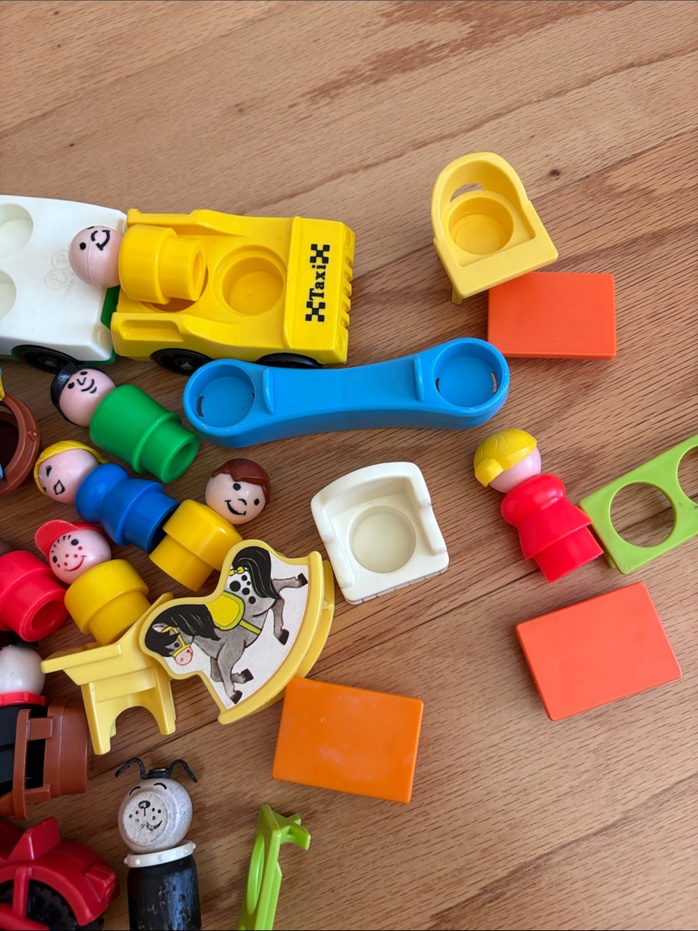 Vintage Fisher Price Little People School Bus 1965 1984 FP Toys Lot motorcycle - Picture 16 of 17